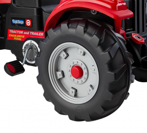 Case ih tractor  trailer feature traction wheels