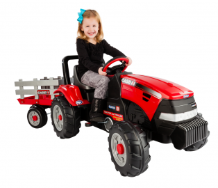 Case tractor  trailer white girl r facing