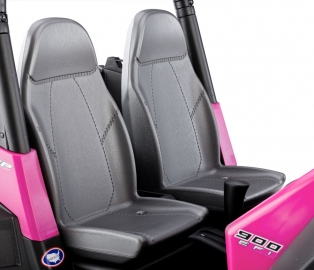 Polaris rzr 900 pink feature adjustable seats